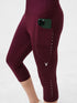 Leera Cropped Capri Pocket Legging in Maroon